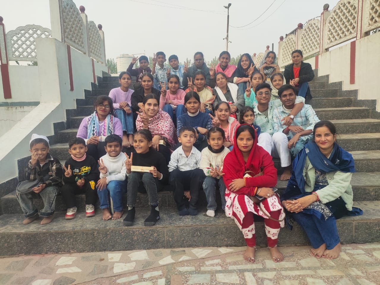 Campus temple for morning prayer at Shiv Jyoti International Public School